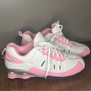 Pink and White Athletic Sneakers. AIR size 8